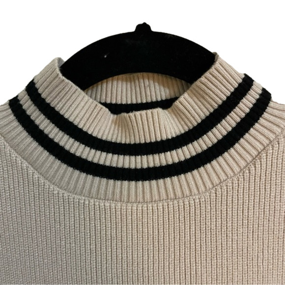 π
Ίπ Striped Mock Neck Ribbed Sleeveless MIDI Knit Sweater Dress.. Size M - Picture 4 of 5